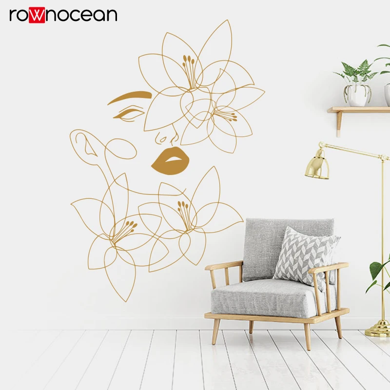 Spa Wellness Usa - One Line Wall Decals Beauty Wall