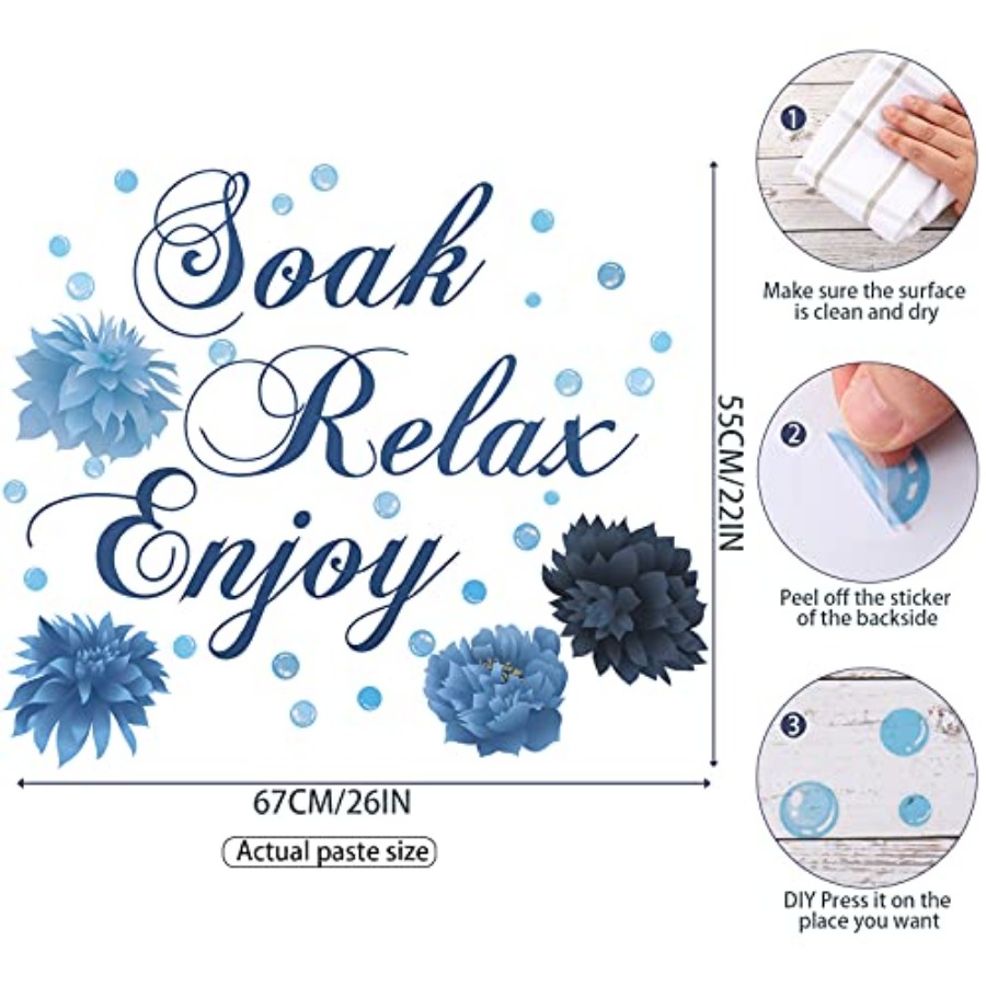 Bathroom Wall Decals Soak Rela - огляд і ціна Relax - Spa & Wellness