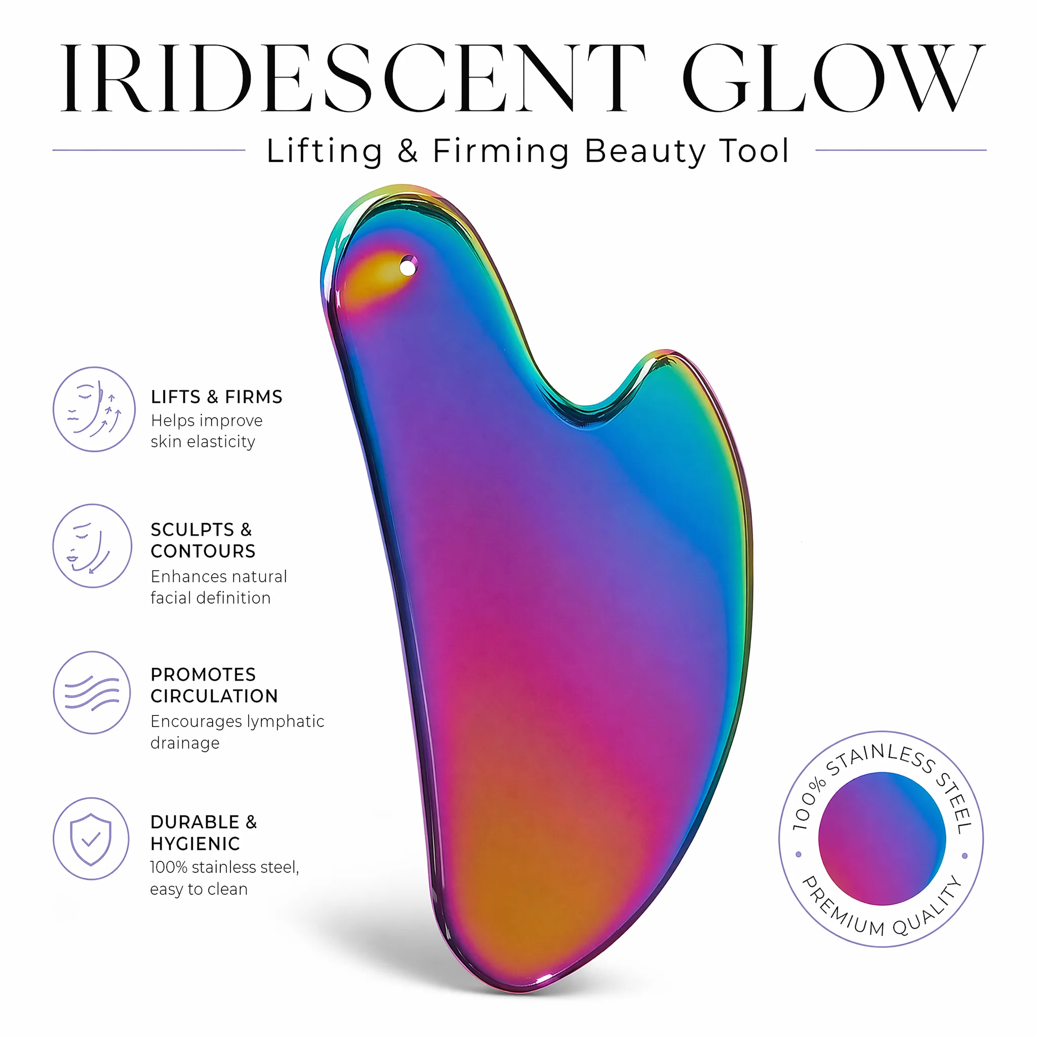 1Pcs Stainless Steel Gua Sha B - огляд і ціна Relax - Spa & Wellness